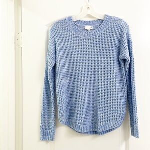 SO blue knit long sleeve sweater